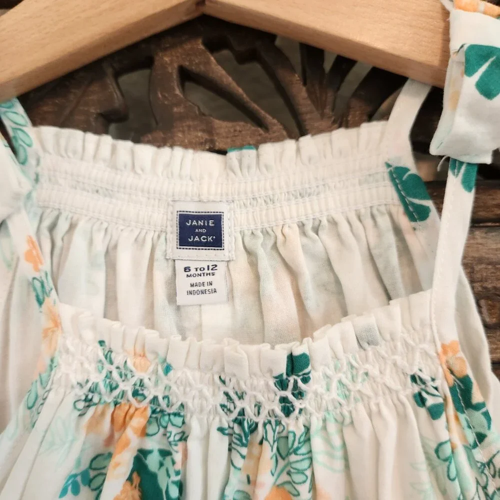 Janie and Jack White Palm Romper, size 6-12 months - Picture 4 of 4